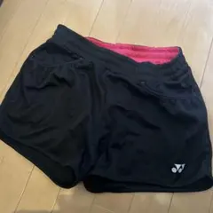 テニス用ハーフパンツ ブラック/ピンク