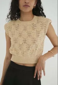 CLANE CROCHET SHORT KNIT TOPSのサムネイル