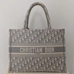 Christian Dior ディオール ブックトート ミディアム グレー