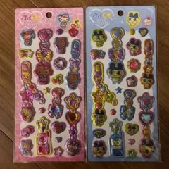 ぷくキラ チャームシール ハローキティ たまごっち まめっち2種セットのサムネイル