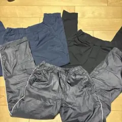 キッズ用長ズボン3点セット（ブラック140・ネイビーL・グレーL）