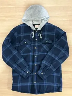 ラングラー フード付チェックシャツジャケット S 裏地 キルティング