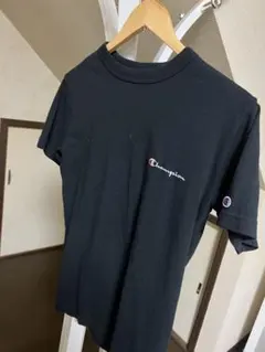 Champion Tシャツ ブラック ロゴ刺繍