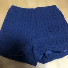 ネイビー レースショートパンツ