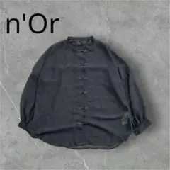 【美品】n'Or ノアール　シアーチャイナブラウス