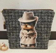 ハンドメイド ヨークシャーテリアちゃんポーチU^ェ^U