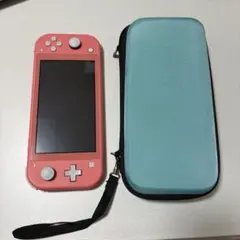 Switch lite スイッチライト コーラルピンク ケース付