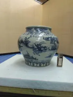 ☆名品 【 明代 耀州窯 青磁蓮華唐子文瓶 】唐子遊戯図 民芸 民藝 柳