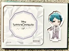 Disneyツイステカフェ100周年　アクリルスタンドコースター　ジェイドリーチ