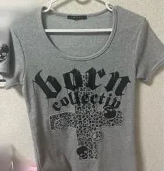 INGNI 半袖Tシャツ グレー スカル クロス柄のサムネイル