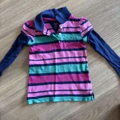 TOMMY HILFIGER ストライプ長袖ポロシャツ