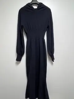 NATURAL BEAUTY BASIC ニットワンピース フード付マーメイド