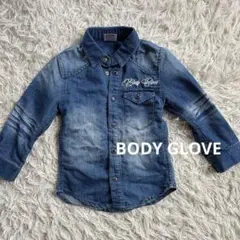 BODY GLOVE キッズ子供　デニム長袖シャツ 100 ブルー