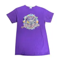プリントTシャツ　タートル　delta製　半袖　パープル　S 古着　8Sa