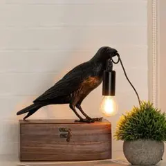 カラス型 テーブルライト USB給電式