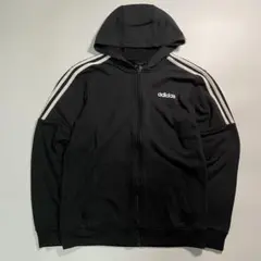 Adidas Black Zip-Up Hoodie (Size M)
