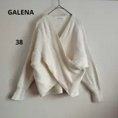GALENA ガレナ ホワイト ラップセーター 長袖 M シンプル 秋 冬