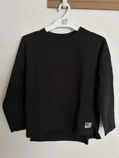 黒 長袖カットソー メッセージ入り