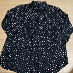 水玉模様 長袖シャツ