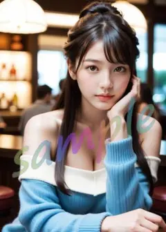 NU051【1点物】 A4ポスター AI 写真 リアル 美女 グラビア 彼女