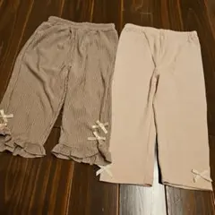 プティマイン♡ドットレギンス七分丈&さらさら七分丈パンツ110センチ