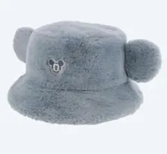 ディズニー　帽子　 バケハ　ミッキー　バケットハット　水色