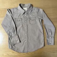 ANDOR CLOTHING キッズ 長袖 シャツ 120cm ブラウン系