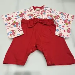 花柄袴ロンパース　60cm