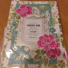 友情メッセージカード 花柄