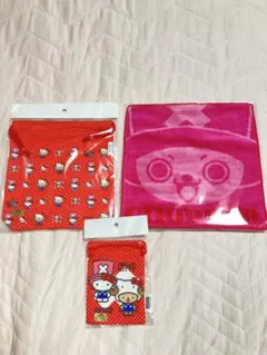 【限定品‼️】ワンピース ハローキティ セット ハンカチ 巾着 コラボ
