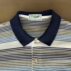 crocodileストライプポロシャツ