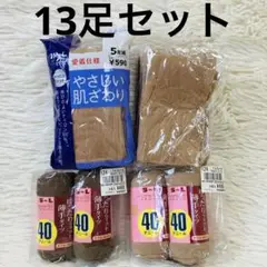 薄手タイツ／ストッキング　ベージュ／ブラウン／フレンチベージュ13足セット