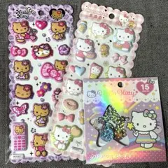サンリオ ハローキティ 3点/ もちもちマシュマロシール おはじきシール