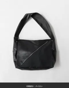 casper john スラッシュジップショルダーバッグ　ナイロン切替　cii