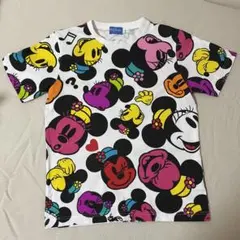 ディズニー　ミッキー　総柄Tシャツ