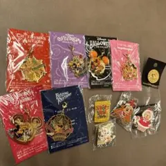 ディズニー　チャーム　ピンバッジ　セット