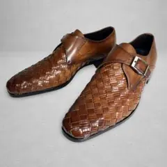 MAGNANNI マグナーニ 編み込み ドレスシューズ モンクストラップ 39