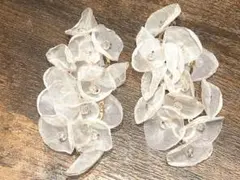 ピアス　結婚式　お呼ばれ　パール　フラワー　アクセサリー