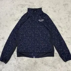 【美品】 BEAMS GOLF ジャケット 総柄 ペイズリー ネイビー BY44