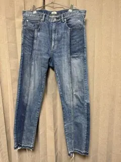 follow パッチワークデニムパンツ　32インチ
