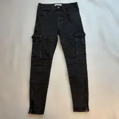 ZARA ブラック カーゴパンツ