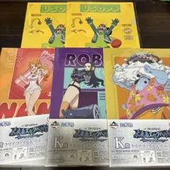 一番くじ ワンピース 未来島エッグヘッド　K賞 クリアファイル　４種　5点セット