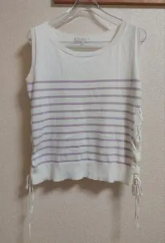 【プロポーション】ストライプ ノースリーブタンクトップ