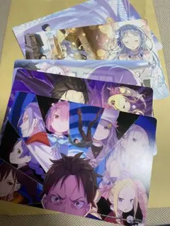 リゼロ　B6サイズビジュアルボード　アニメイト　5枚セット　コンプ　特典　非売品のサムネイル