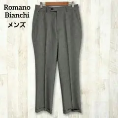 Romano Bianchi スラックス スーツパンツ YA5 グレー 千鳥格子