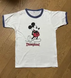 ディズニー ミッキーマウス 70s-80s リンガーT 白足ミッキー