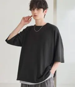 【ETELIO】ヴィンテージ加工ピングメントTシャツ【開封済み未使用品】