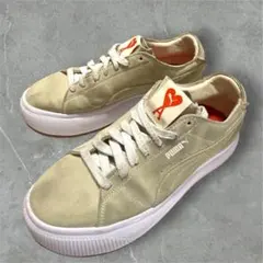 【コラボ品】AMIPARIS×PUMA スエードスニーカー　ベージュ　25のサムネイル