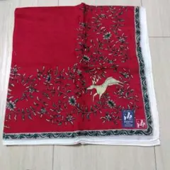 源右衛門窯 源コレクション　ハンカチ 鹿 花柄 レッドのサムネイル