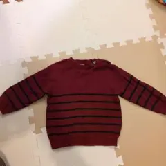 H&M 赤 ストライプ セーター 12M